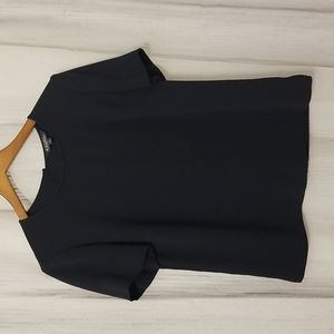 Navy blue Brooks Brothers short sleeve 3 button back blouse